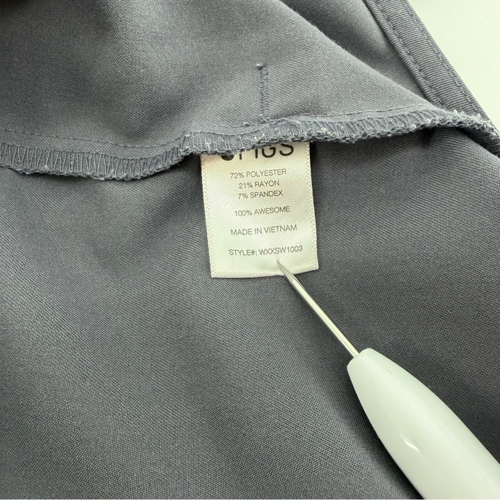 FIGS Rafaela Oversized Scrub Top 2X “Charcoal” PO 1873 Mandarin Collar FIONx - Picture 5 of 7